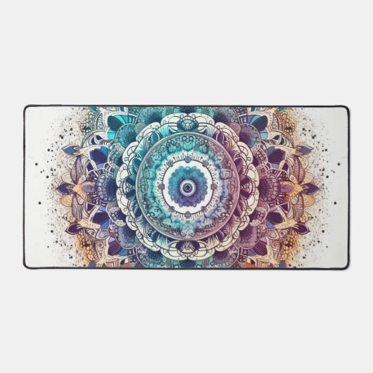 Colorful Mandala Schreibtischunterlage (Vorderseite)