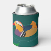 Colorful Mandarin Duck Modern Digital Art Dosenkühler (Kanne Vorderseite)