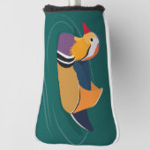Colorful Mandarin Duck Modern Digital Art Golf Headcover (Rotieren 90)