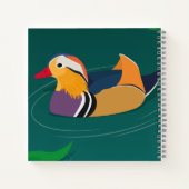 Colorful Mandarin Duck Modern Digital Art Notizblock (Rückseite)