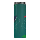 Colorful Mandarin Duck Modern Digital Art Thermosbecher (Rückseite)