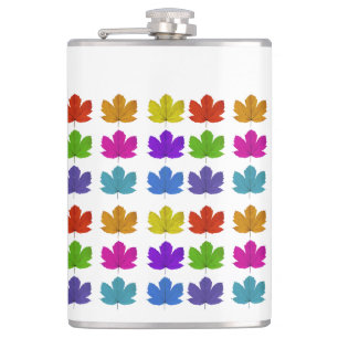 Colorful maple leaves flachmann