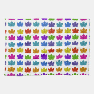 Colorful maple leaves geschirrtuch