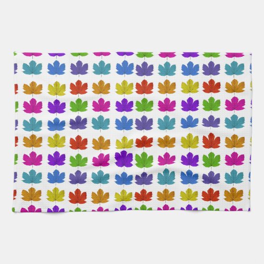 Colorful maple leaves geschirrtuch (Horizontal)