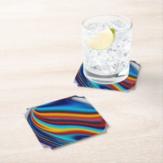 Colorful Marble ticket shape Paper Coaster Untersetzer (Vor Ort)