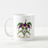 Colorful Mardi Gras Jesters Mask Kaffeetasse (Links)