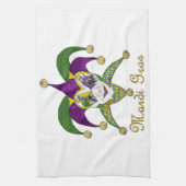 Colorful Mardi Gras Jesters Mask Küchentuch (Vertikal)