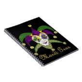 Colorful Mardi Gras Jesters Mask Notizblock (Rechte Seite)