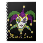 Colorful Mardi Gras Jesters Mask Notizblock (Vorderseite)