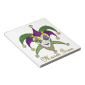 Colorful Mardi Gras Jesters Mask Notizblock (angewinkelt)