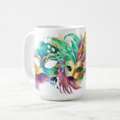 COLORFUL MARDI GRAS MASKS KAFFEETASSE (Vorderseite Links)