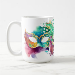 COLORFUL MARDI GRAS MASKS KAFFEETASSE
