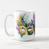 COLORFUL MARDI GRAS MASKS KAFFEETASSE (Links)