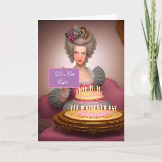 Colorful Marie Antoinette Birthday Cake Card Karte (Vorderseite)