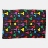 Colorful Martini Cocktail Pattern Geschirrtuch (Horizontal)