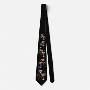 Colorful Martini Glass Neck Tie Krawatte