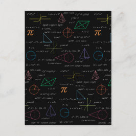 Colorful Mathematics Equations Math Formulas  Feiertagspostkarte