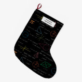 Colorful Mathematics Equations Math Formulas Großer Weihnachtsstrumpf (Vorderansicht (hängend))