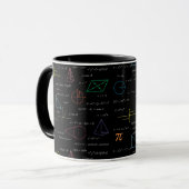 Colorful Mathematics Equations Math Formulas  Tasse (Vorderseite Links)