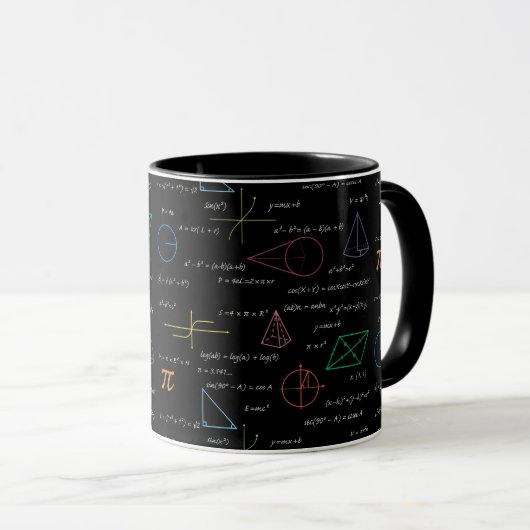 Colorful Mathematics Equations Math Formulas  Tasse (VorderseiteRechts)