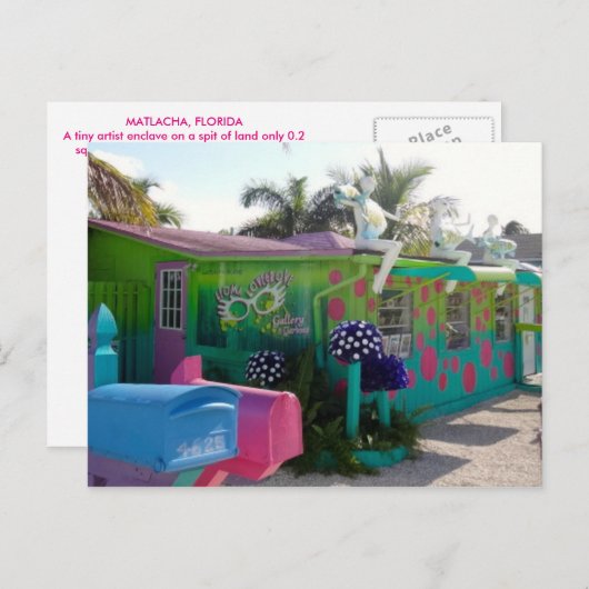 Colorful Matlacha Pine Island Florida Postkarte (Vorne/Hinten)
