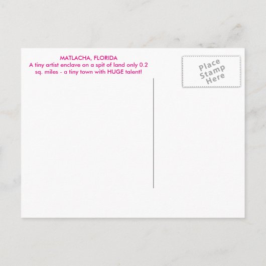 Colorful Matlacha Pine Island Florida Postkarte (Rückseite)