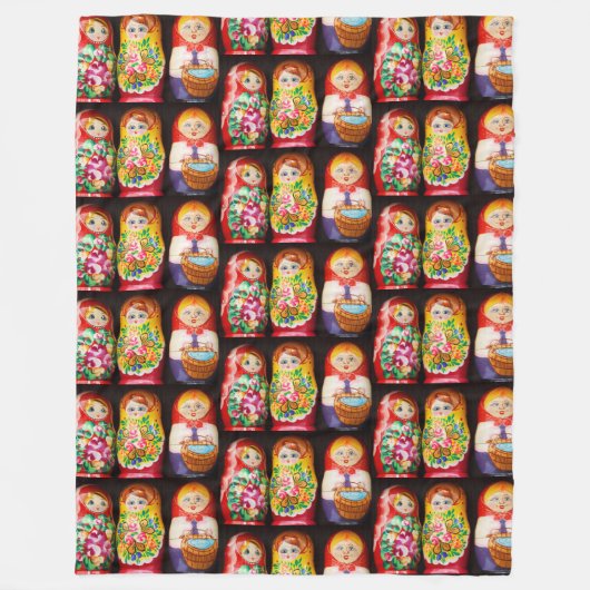 Colorful Matryoshka Dolls Fleece Blanket (Vorderseite)