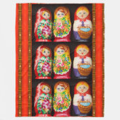 Colorful Matryoshka Dolls Fleece Blanket (Vorderseite)