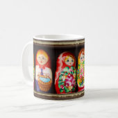 Colorful Matryoshka Dolls Kaffeetasse (Vorderseite Links)