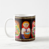 Colorful Matryoshka Dolls Kaffeetasse (Links)