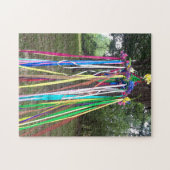 Colorful May Pole Ribbon Beltane Celebration Puzzle (Horizontal)