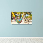 Colorful Mayan Hammock Cozumel Mexico Leinwand (Insitu (Holzboden))