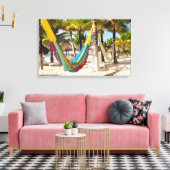 Colorful Mayan Hammock Cozumel Mexico Leinwand (Insitu (Wohnzimmer))