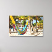 Colorful Mayan Hammock Cozumel Mexico Leinwand (Vorderseite)