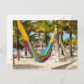 Colorful Mayan Hammock Cozumel Mexico Postcard Postkarte (Vorne/Hinten)