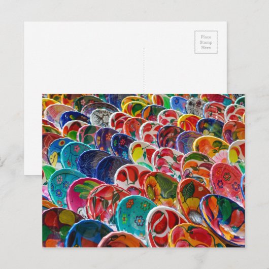 Colorful Mayan Postkarte (Vorne/Hinten)