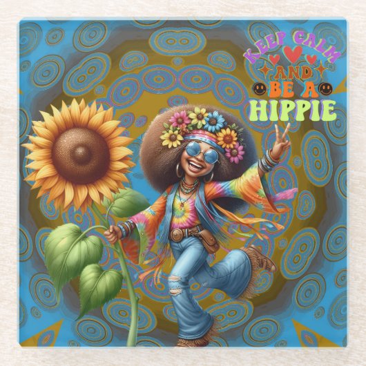 Colorful-Me Hippie Chic Behalt Calm Untersetzer (Vorderseite)