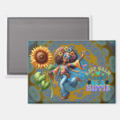 Colorful-Me Hippie Chic Behielt Calm Magnet (Vorderseite/Rückseite)