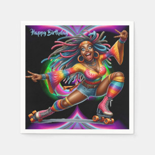 Colorful-Me Hippie Chic Skater Paper Napkin Serviette