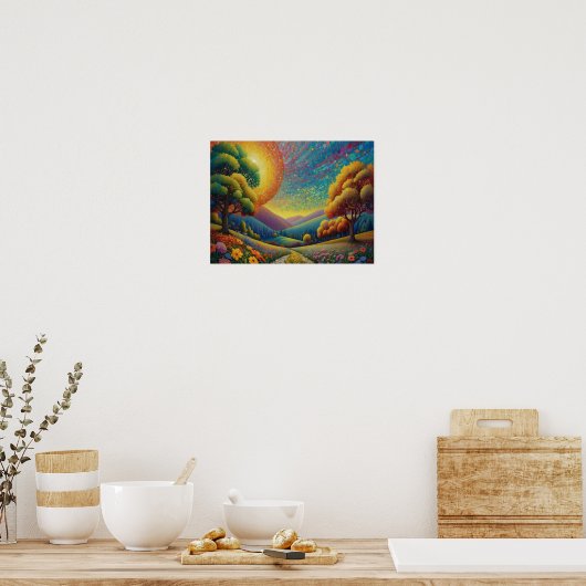 Colorful Meadow Art Poster (Küche)