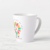 Colorful Mental Health Awareness Sunflower Ribbon Milchtasse (Rechte Ecke)