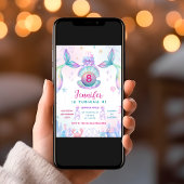Colorful Mermaid Tail Birthday Invitation Einladung