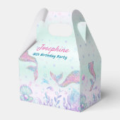 Colorful Mermaid watercolor birthday Geschenkschachtel (Vorderseite)
