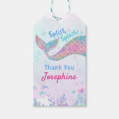 Colorful mermaid whimsical birthday custom geschenkanhänger (Vorderseite)