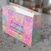 Colorful Mermaid whimsical birthday Große Geschenktüte