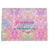 Colorful Mermaid whimsical birthday Große Geschenktüte (Vorderseite)