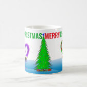 Colorful Merry Christmas Cartoon Kaffeetasse (Mittel)