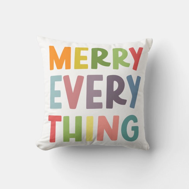 Colorful Merry Everything Inclusive HOLIDAY COZY Kissen (Vorderseite)