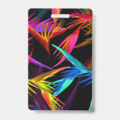 Colorful Messy Black Base Mitarbeiter Name Ausweis (Rückseite)