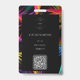 Colorful Messy Black Base Mitarbeiter Name Ausweis